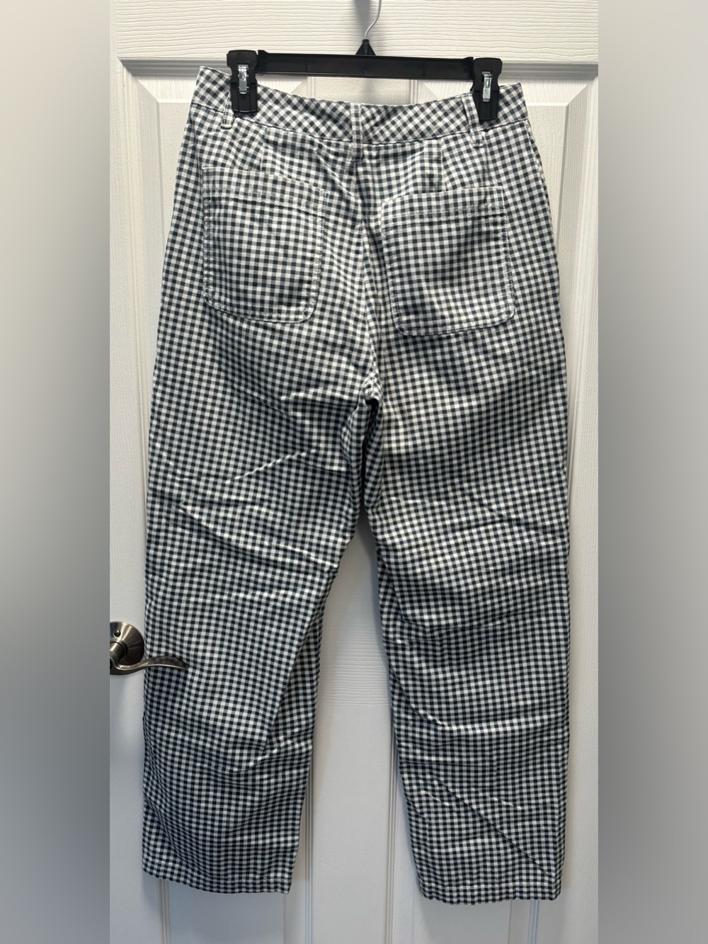 Aritzia Sunday Best Gingham High Rise Checkered Cotton Straight Leg Pants Size 8 - Picture 8 of 12